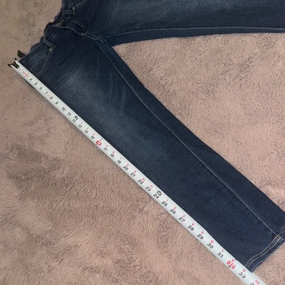 Levi's Classic Indigo Jeans Dark Blue Denim Super Skinny Knit Jean sz 14 Regular - Picture 10 of 14